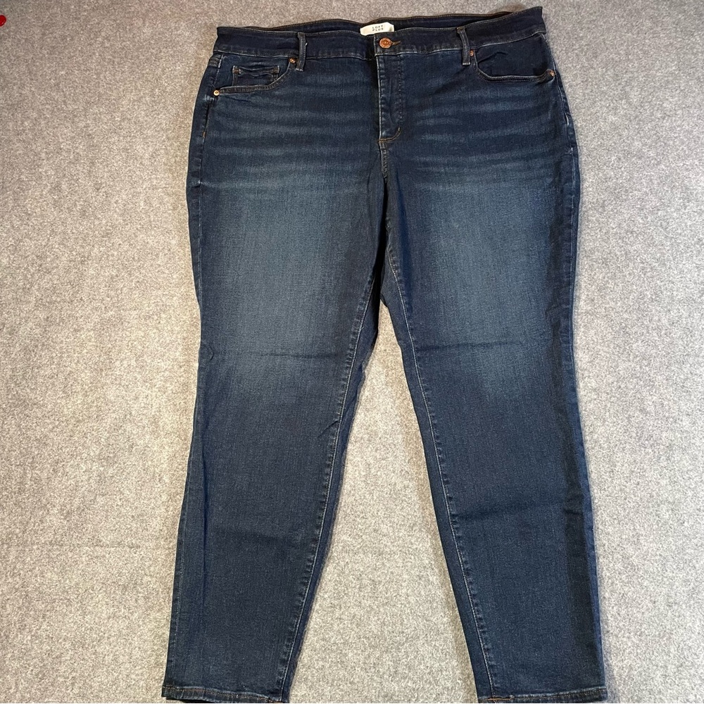 LOFT Women’s Skinny Jeans in Dark Blue Wash Sz 22